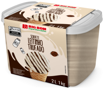 Sorvete BIg Bom Leitinho Trufado